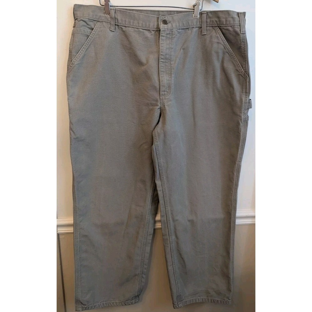 Carhartt Dungaree Rugged Work Pants Canvas Size 42x30 Beige Workwear‎ Streetwear